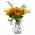 Leaf Design 100cm Yellow Chrysanthemum Glass Ball Vase