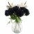Leaf Design 95cm Black Chrysanthemum Bundle Glass Ball Vase