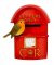 Vivid Arts Post Box with Robin (Size F)