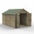 Forest Garden 12x8 4Life Overlap Pressure Treated Apex Shed With Double Door (No Window)