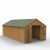 Forest Garden 10x20 Shiplap Dip Treated Apex Shed With Double Door (No Window / Installation Included)