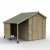 Timberdale 8x6 Tongue and Groove Pressure Treated Apex Wooden Garden Shed With Log Store (Installation Included)