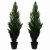 Leaf Design 120cm Pair of Artificial UV Resistant Cedar Cypress Topiary 