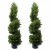 Leaf Design 120cm Pair of Spiral Cypress Artificial UV Resistant Outdoor Tree