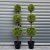 Leaf Design 120cm Pair of Green Triple Ball Topiary Trees