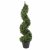 Leaf Design 90cm (3ft) Tall Artificial Boxwood Tower Tree Topiary Spiral Metal Top
