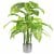 Leaf Design 100cm Large Fox's Aglaonema (Spotted Evergreen) Tree Artificial Plant with Silver Metal Planter