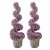 Leaf Design 90cm Pair of Purple Large Leaf Spiral Topiary Trees with Decorative Planters