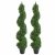 Leaf Design Pair of 120cm (4ft) Tall Artificial Boxwood Tower Trees Topiary Spiral Metal Top