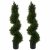 Leaf Design Pair of 120cm Premium Artificial Cypress Sprial Topiary