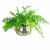 Leaf Design Large Artificial Ferns Display with XL Metal Silver Bowl Planter 50x65cm