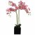 Leaf Design 90cm Artificial Orchid Light Pink in Ceramic Cube Planter