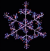 Premier 40cm Microbrights Snowflake with 300 Rainbow LEDS