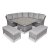 LG Outdoor Monte Carlo Stone Large Square Dining Modular Set with Adjustable Table