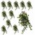 Leaf Design Pack of 12 x 70cm UV Resistant Artificial Geranium Bush