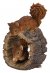 Vivid Arts Real Life Playful Red Squirrels/Hollow Log - Size B