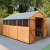 Forest Garden 12x8 Apex Shiplap Dipped Wooden Garden Shed with Double Door