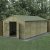 Forest Garden Beckwood Shiplap Pressure Treated 10x20 Apex Shed with Double Door (No Window / Installation Included)