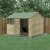 Forest Garden Beckwood Shiplap Pressure Treated 10x10 Reverse Apex Shed with Double Door