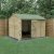 Forest Garden Beckwood Shiplap Pressure Treated 10x8 Reverse Apex Shed with Double Door (No Window)