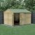 Forest Garden Beckwood Shiplap Pressure Treated 12x8 Reverse Apex Shed with Double Door (No Window)