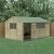 Forest Garden Beckwood Shiplap Pressure Treated 15x10 Reverse Apex Shed with Double Door
