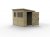 Timberdale 8x6 Tongue and Groove Pressure Treated Pent Wooden Garden Shed (3 Windows / Installation Included)