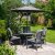 LG Outdoor Turin 4 Seat Dining Set with 2.5m Parasol