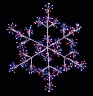 Premier 40cm Microbrights Snowflake with 300 Rainbow LEDS
