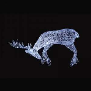 Premier 1.5m Soft Acrylic Grazing Reindeer with 300 White LEDs