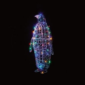 Premier 90cm Soft Acrylic Penguin with 80 Multi Coloured LEDS
