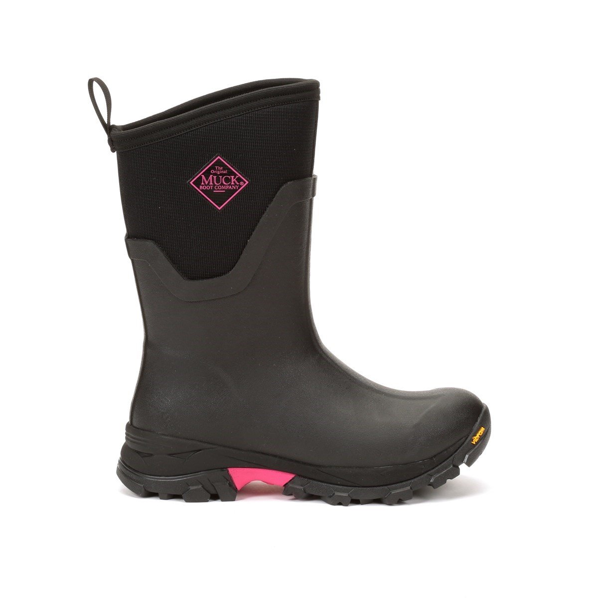 Muck Boots Arctic Ice Womens AG All Terrain Short Boots (Black/Pink)-5