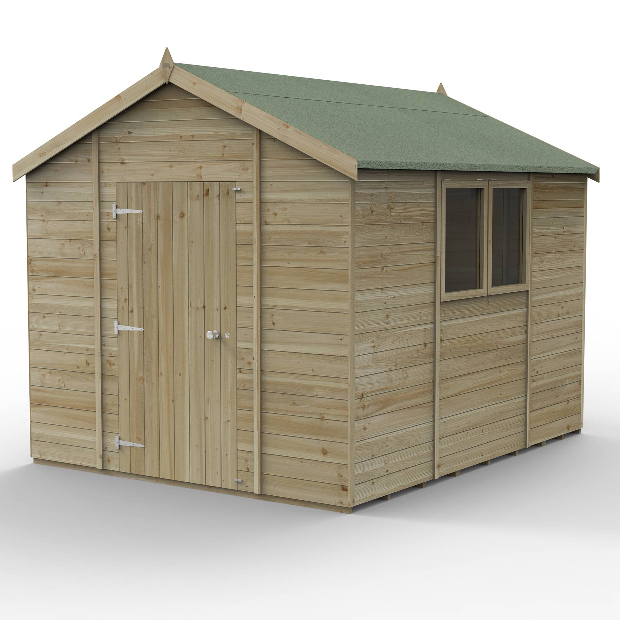 Timberdale 10x8 Tongue and Groove Pressure Treated Apex Wooden Garden Shed (Installation Included)