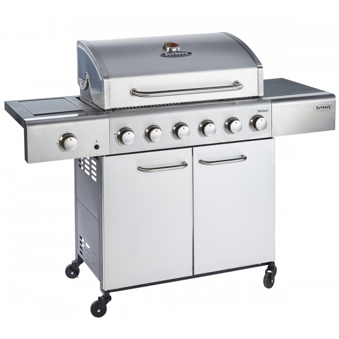 Outback Meteor 6 Burner Stainless Steel Gas BBQ