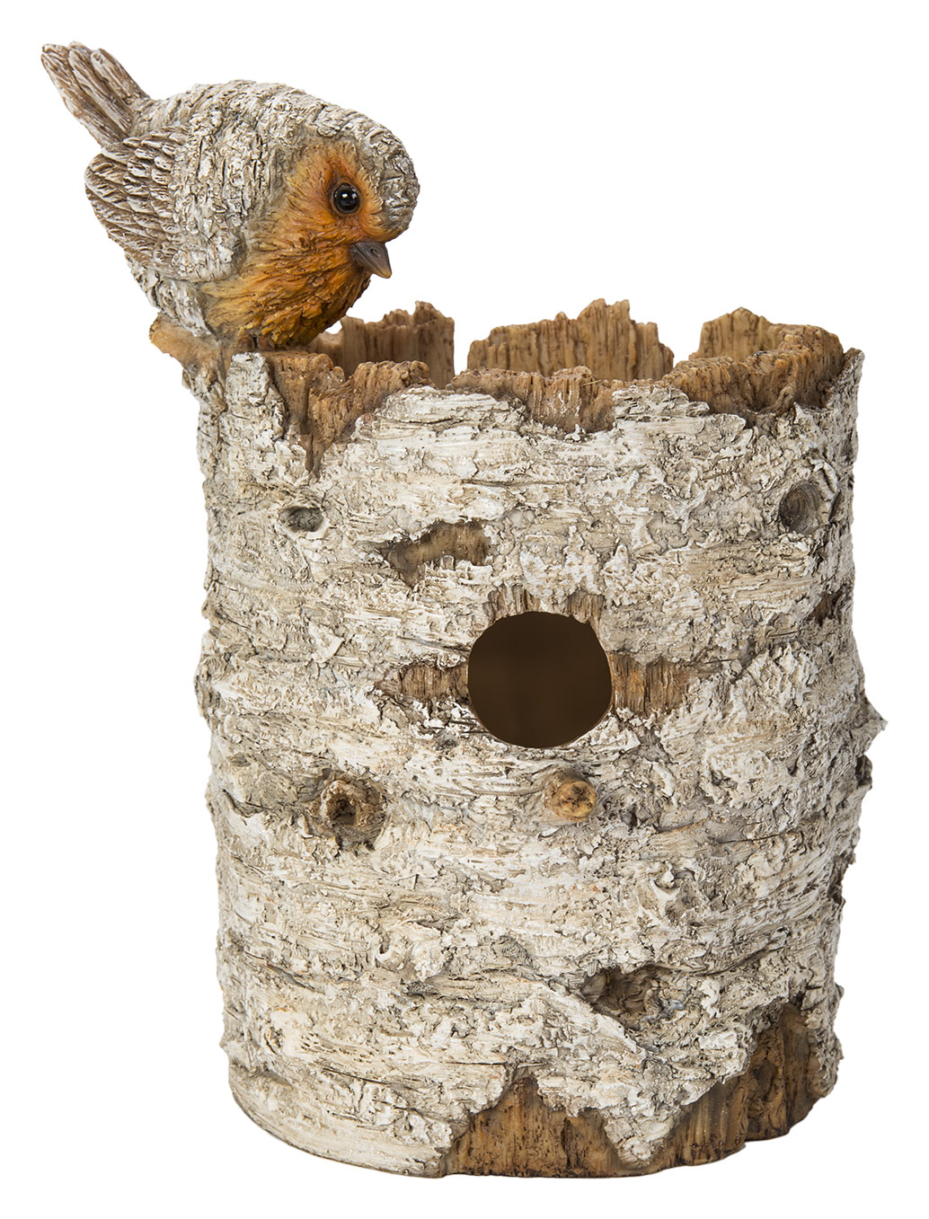 Click to view product details and reviews for Vivid Arts Silver Birch Robin Bird House Feeder Size D.
