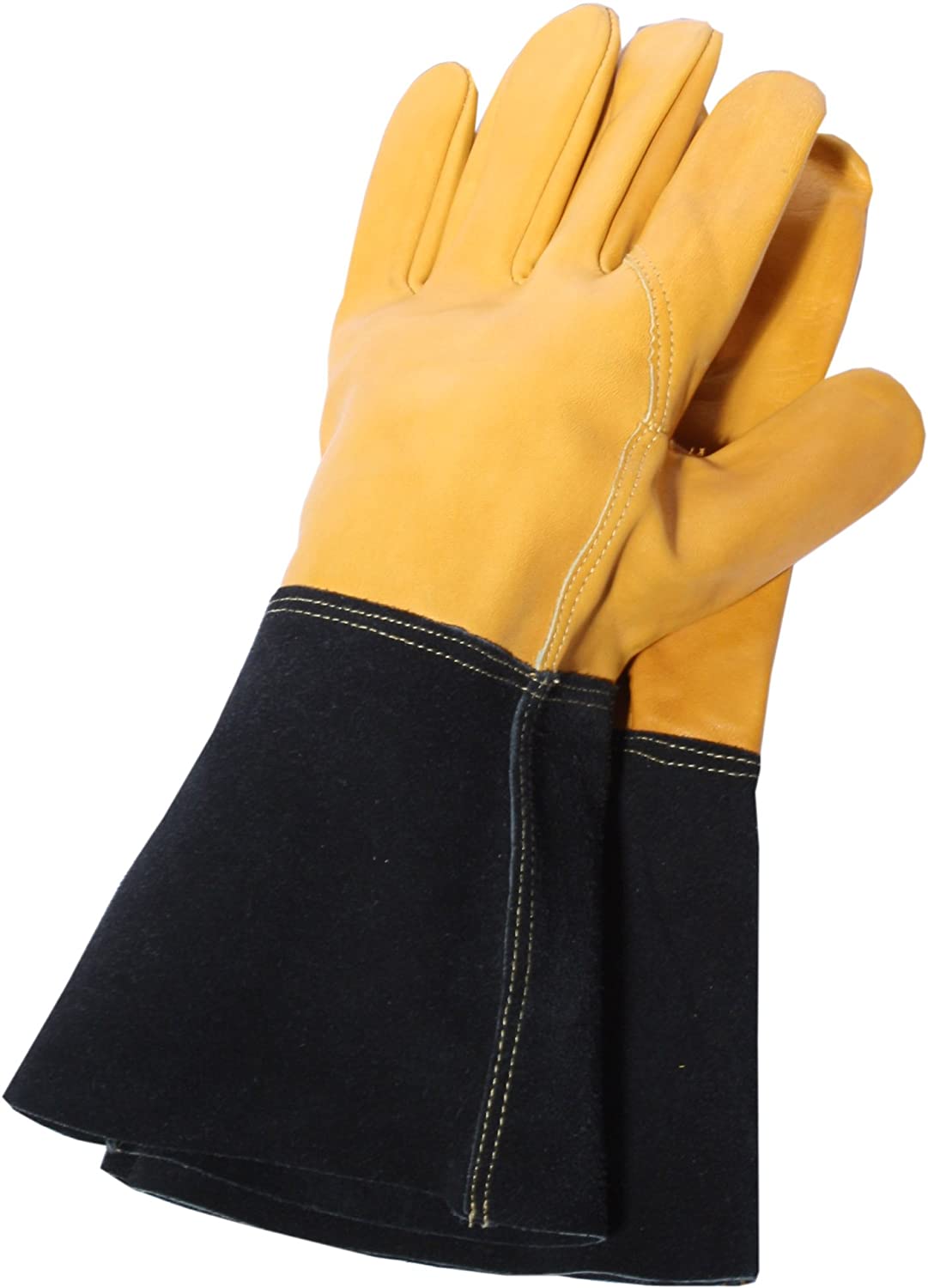 Town & Country Deluxe Premium Leather Gauntlet Gloves Medium